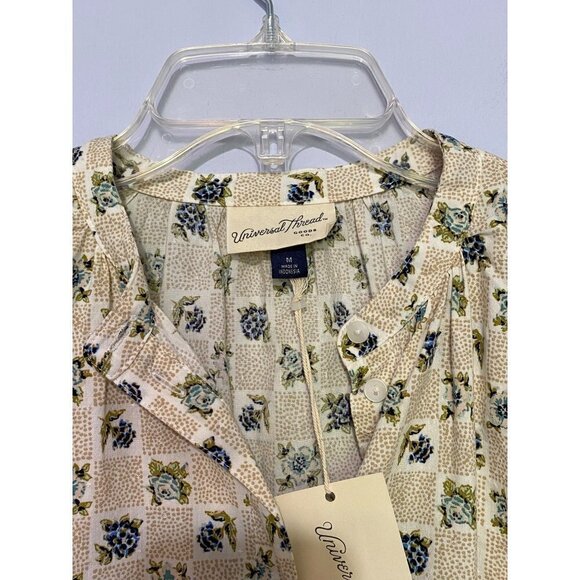 New Universal Thread Boho Prairie Flowy Pull Over Floral Blouse Women's Medium - Picture 5 of 12